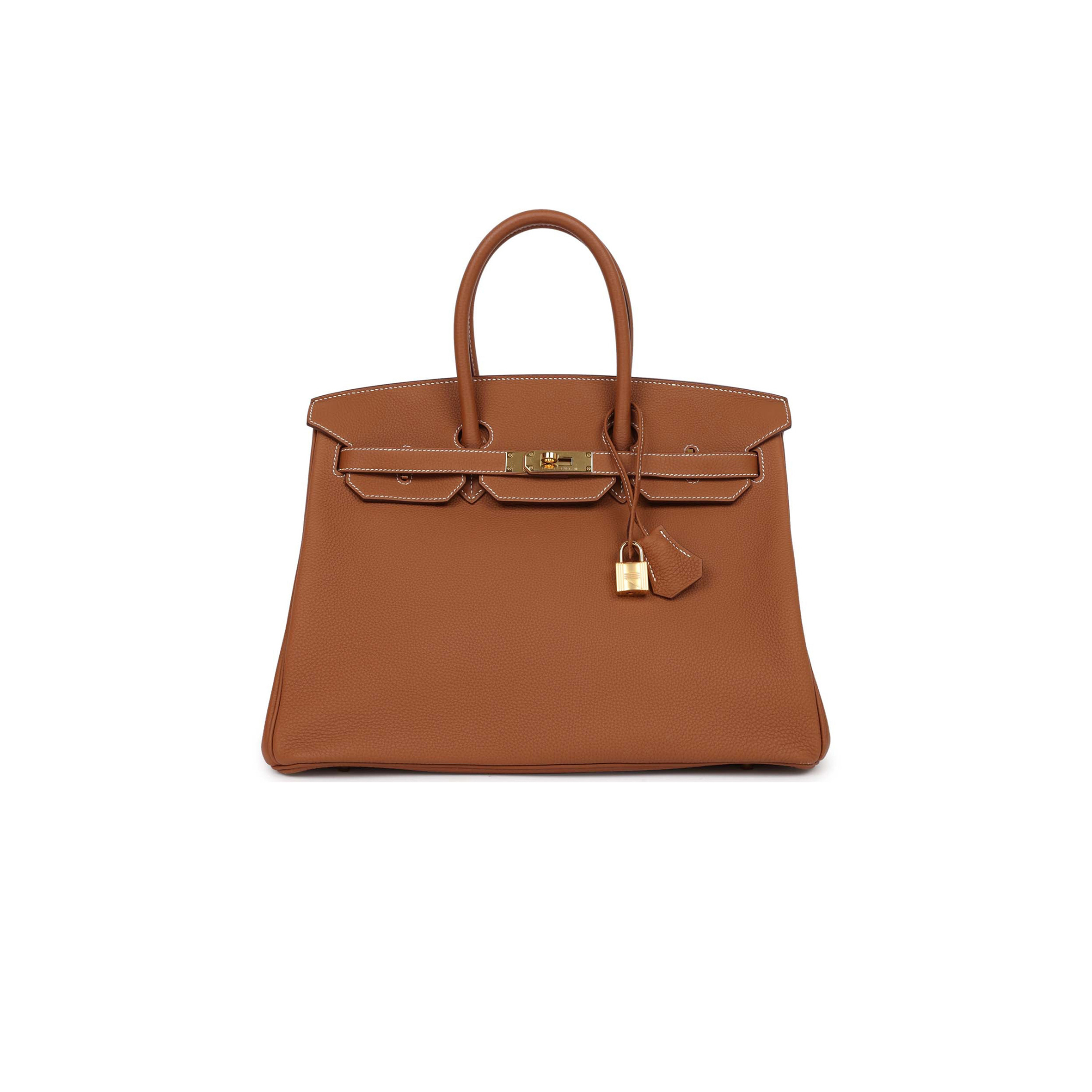 HERMES BIRKIN 35 TOGO GOLDEN BROWN GOLD BUCKLE BAG 1900409 (35*25*18cm)